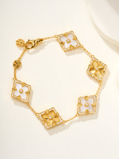 [⭐Reverie Jewels]B.C.L ENAMELED Five-Flower Bracelet（Various Colors) BIG SIZE