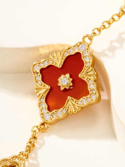 [⭐Reverie Jewels]B.C.L ENAMELED Five-Flower Bracelet（Various Colors) BIG SIZE