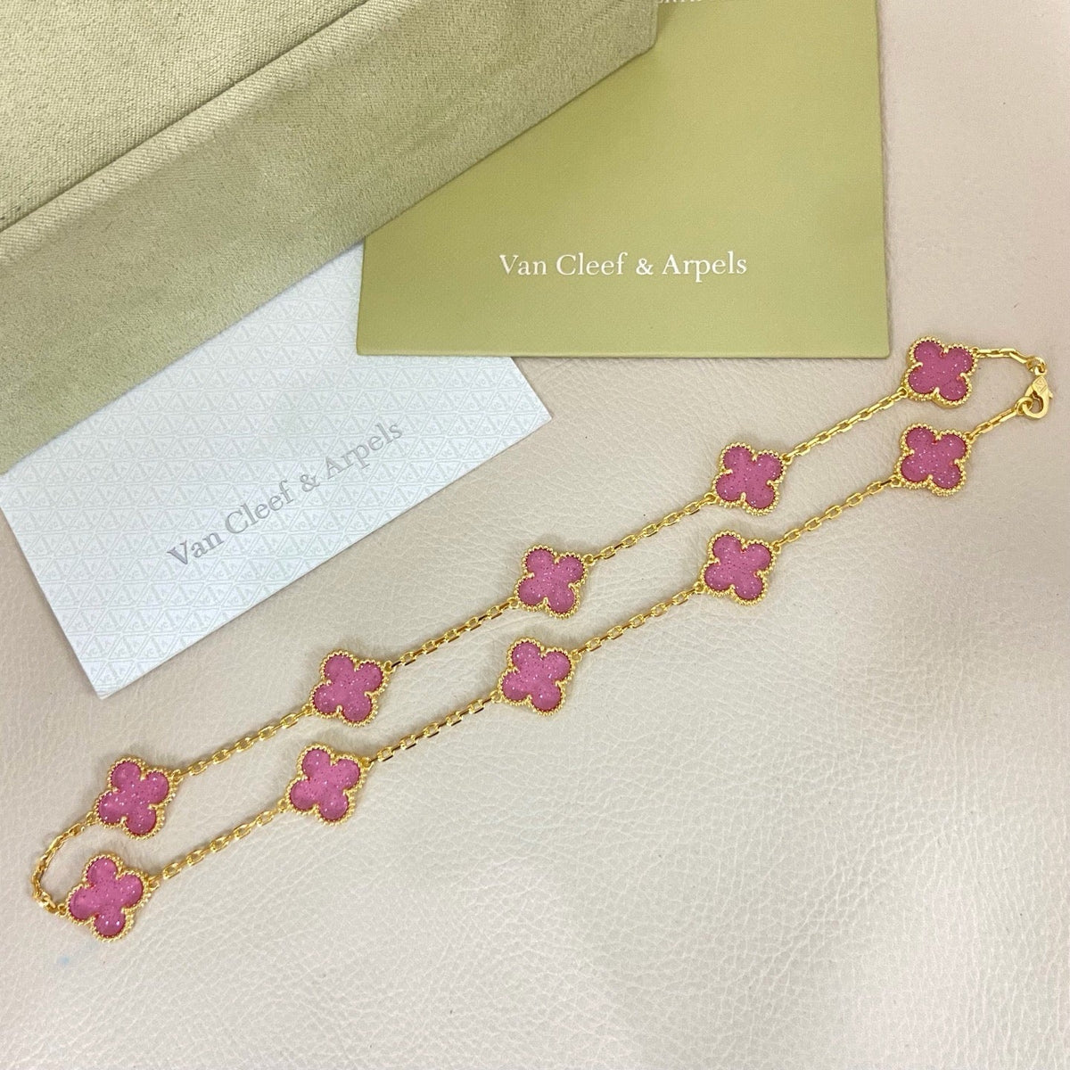 [⭐Reverie Jewels]CLOVER 10 MOTIFS  NEW BUBBLE PINK ENAMEL
