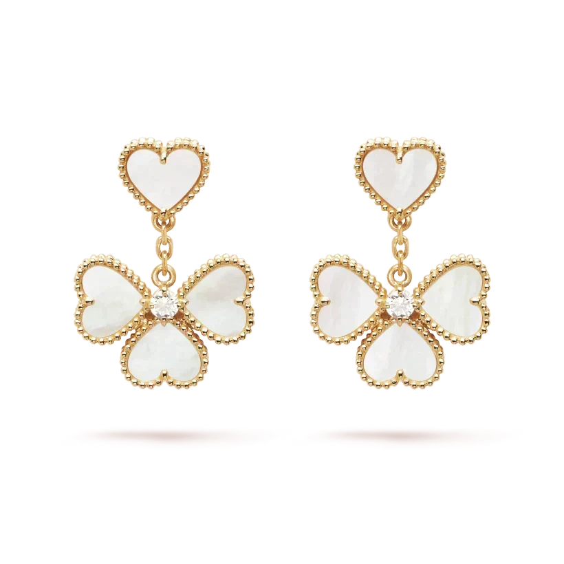 [⭐Reverie Jewels]CLOVER SWEET WHITE MOP EARRINGS