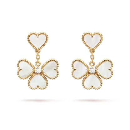 [⭐Reverie Jewels]CLOVER SWEET WHITE MOP EARRINGS