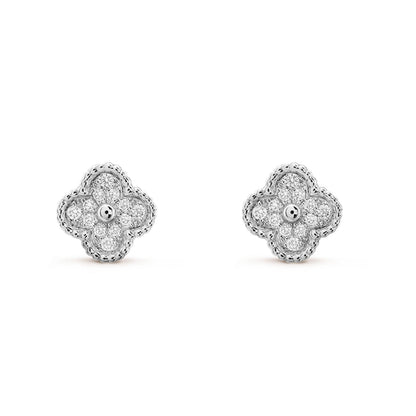 [⭐Reverie Jewels]CLOVER MINI DIAMOND STUD EARRINGS