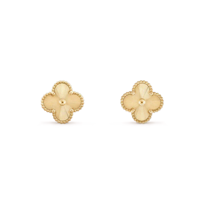 [⭐Reverie Jewels]CLOVER MINI 9.5MM LASER EARRINGS