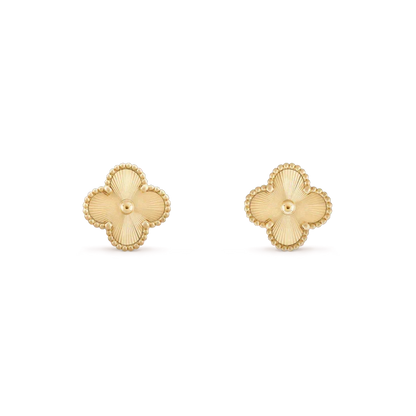 [⭐Reverie Jewels]CLOVER MINI 9.5MM LASER EARRINGS