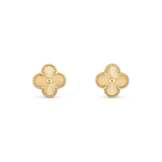 [⭐Reverie Jewels]CLOVER MINI 9.5MM LASER EARRINGS
