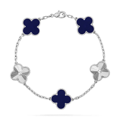 [⭐Reverie Jewels]CLOVER 5 MOTIF LAPIS LAZULI BRACELET COLLECTION