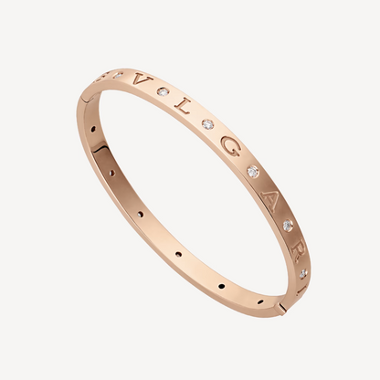 [⭐Reverie Jewels]ZERO 1 PINK GOLD 12 DIAMONDS BRACELET