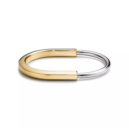 [Reverie Jewels]LOCK BRACELET YELLOW AND WHITE GOLD