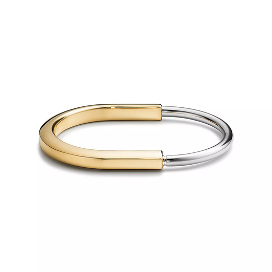 [Reverie Jewels]LOCK BRACELET YELLOW AND WHITE GOLD