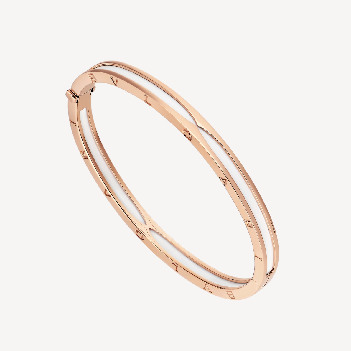 [⭐Reverie Jewels]ZERO 1 PINK GOLD WITH WHITE CERAMIC BRACELET
