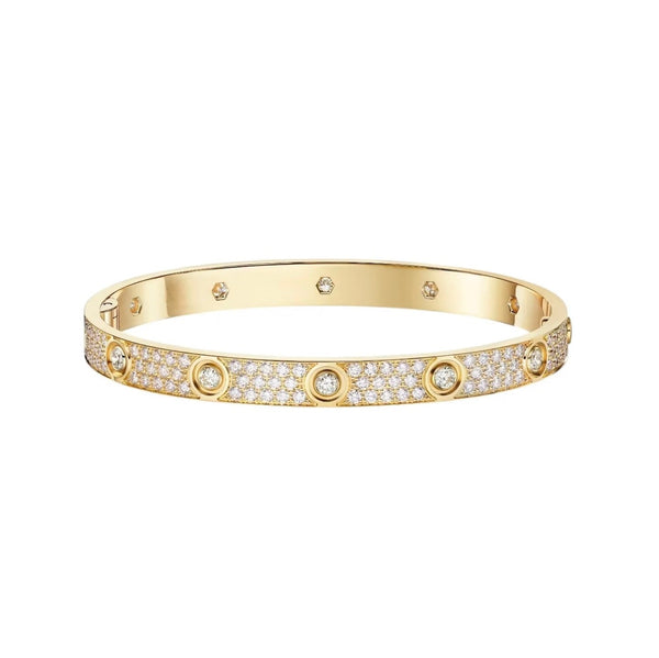 [⭐Reverie Jewels]LOVE BRACELET 6.1MM DIAMOND-PAVED 10 BIG DIAMONDS