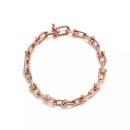 [Reverie Jewels]HARDWEAR SMALL LINK 26 MOTIF PINK GOLD BRACELET