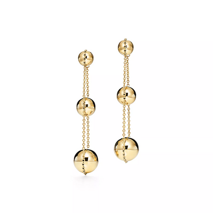 [Reverie Jewels]TRIPLE DROP GOLD EARRINGS
