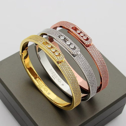 [⭐Reverie Jewels]Move Noa Full Pavé Diamond Bangle Bracelet