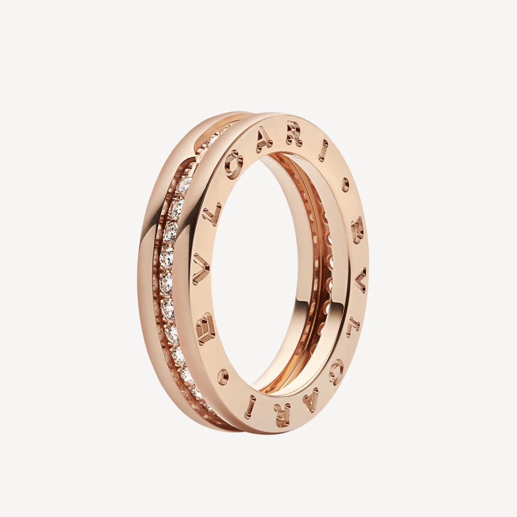 [⭐Reverie Jewels]ZERO 1 ONE-BAND PAVED DIAMONDS ON THE SPIRAL RING