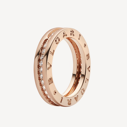 [⭐Reverie Jewels]ZERO 1 ONE-BAND PAVED DIAMONDS ON THE SPIRAL RING