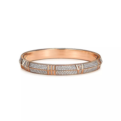 [Reverie Jewels]ATLAS X PINK GOLD DIAMOND PAVED BRACELET