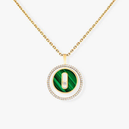 [⭐Reverie Jewels]Demo MOVE 1 DIAMOND MALACHITE GOLD DIAMOND NECKLACE