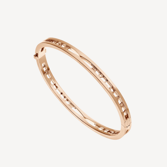 [⭐Reverie Jewels]ZERO 1 SPIRAL LOGO PINK GOLD BRACELET