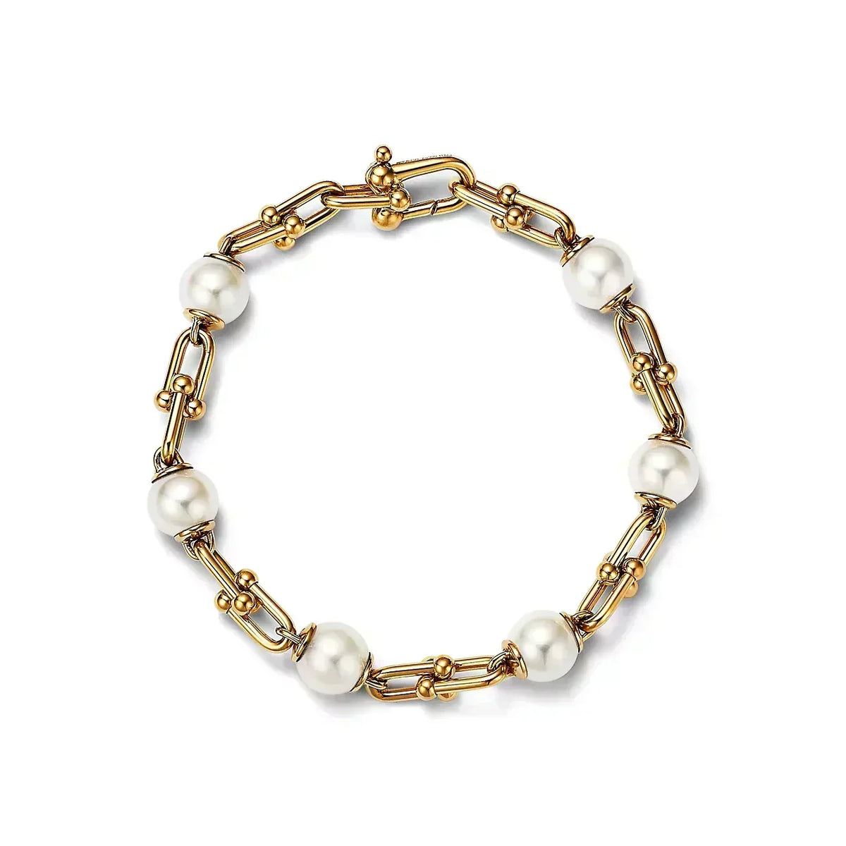 [Reverie Jewels]LINK BRACELET GOLD WITH FRESHWATER PEARLS