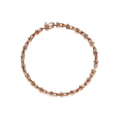 [Reverie Jewels]HARDWEAR MICRO LINK 44 MOTIF PINK GOLD BRACELET