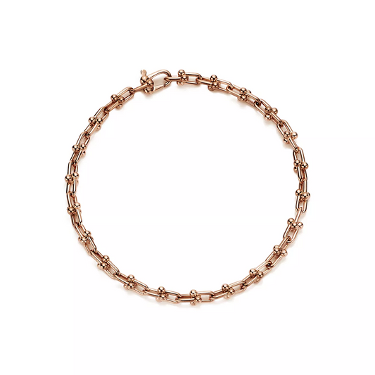 [Reverie Jewels]HARDWEAR MICRO LINK 44 MOTIF PINK GOLD BRACELET