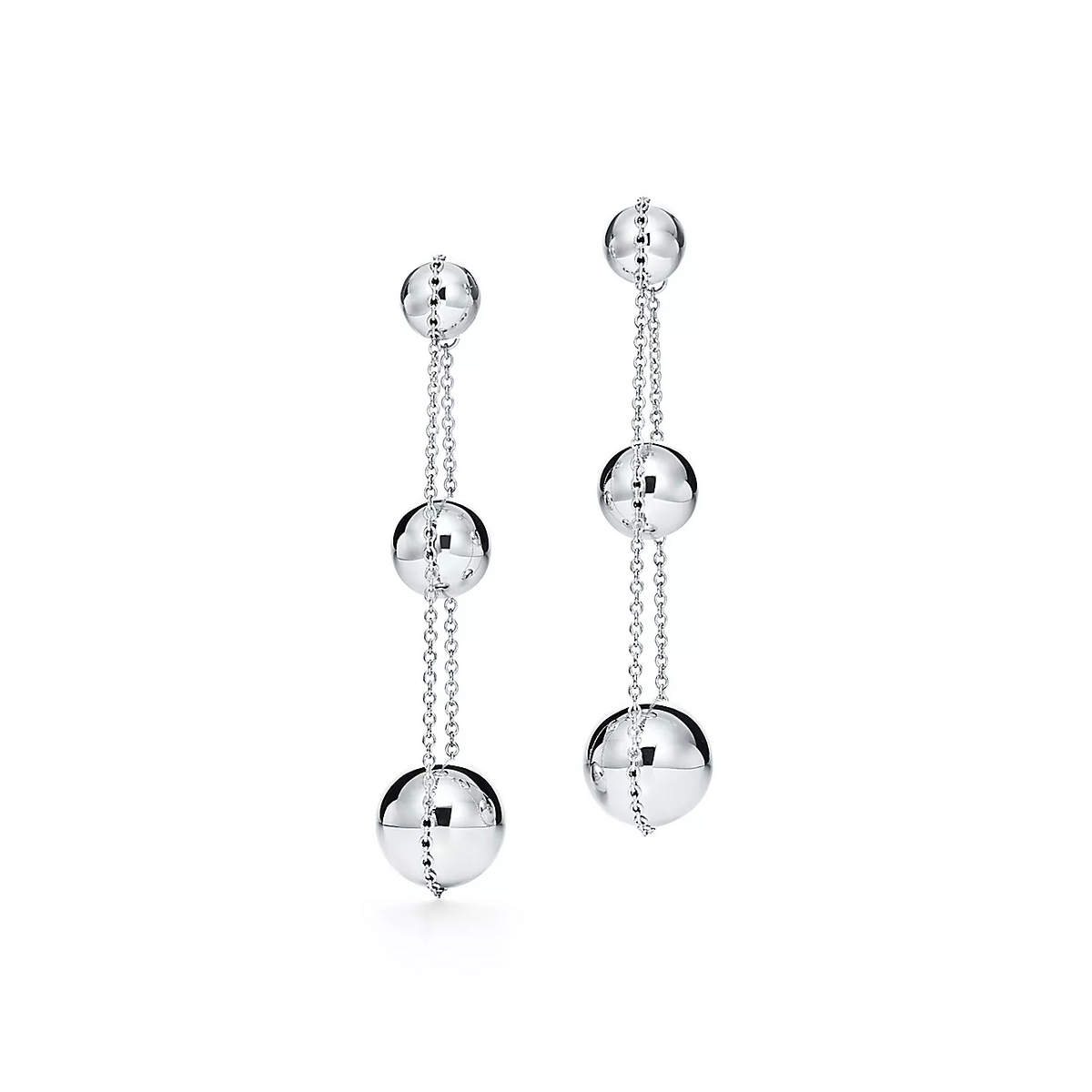 [Reverie Jewels]TRIPLE DROP SILVER EARRINGS