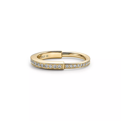 [Reverie Jewels]LOCK RING GOLD DIAMOND PAVED