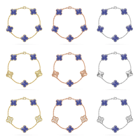 [⭐Reverie Jewels]CLOVER 5 MOTIF BLUE VEINS BRACELET COLLECTION