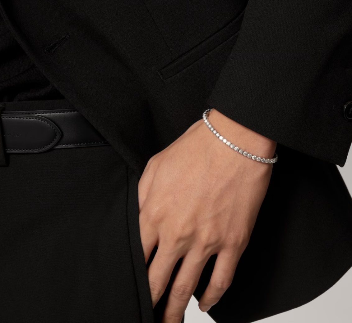 [⭐Reverie Jewels]  CLASSIC BASEBALL BRACELAT, 52 DIAMOND