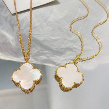 [⭐Reverie Jewels]CLOVER 25MM MOP LARGE PENDANT NECKLACE