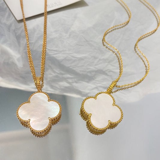 [⭐Reverie Jewels]CLOVER 25MM MOP LARGE PENDANT NECKLACE
