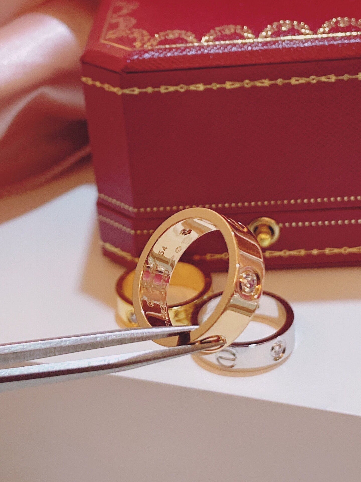 [⭐Reverie Jewels]Three-Diamond Ring