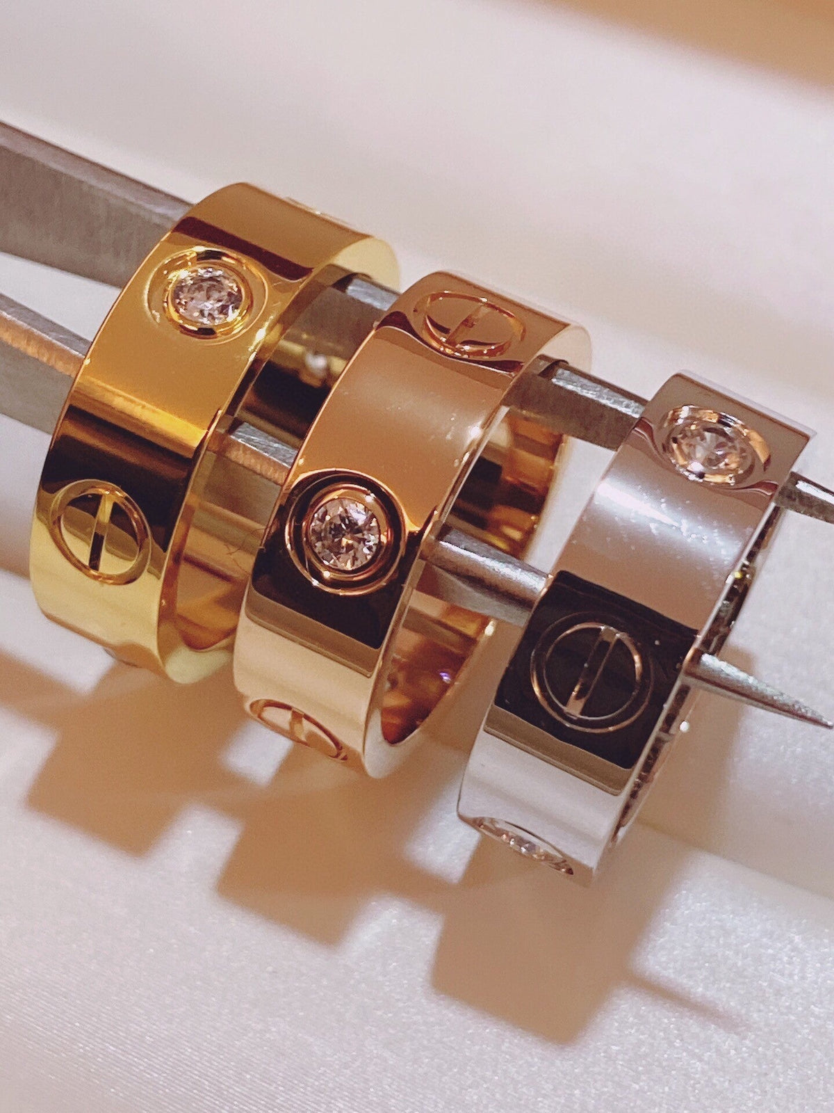 [⭐Reverie Jewels]Three-Diamond Ring
