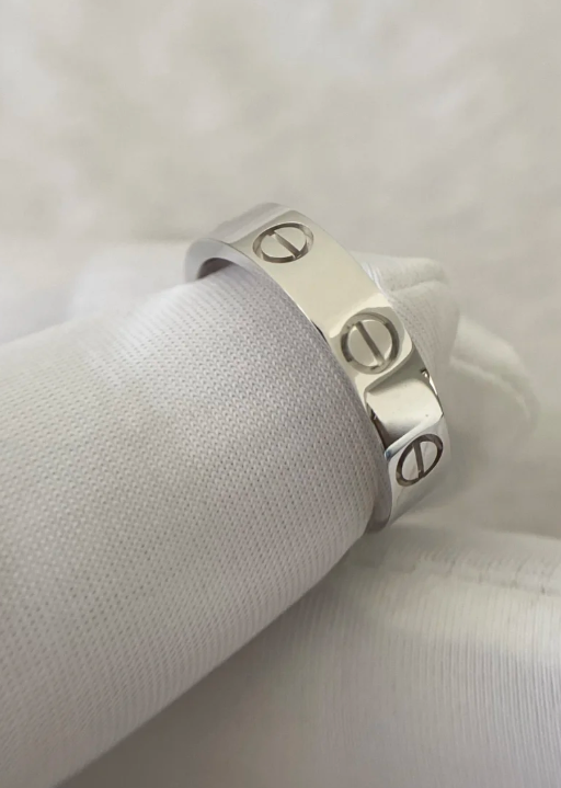 [⭐Reverie Jewels]LOVE RING 4MM 1 DIAMOND SILVER