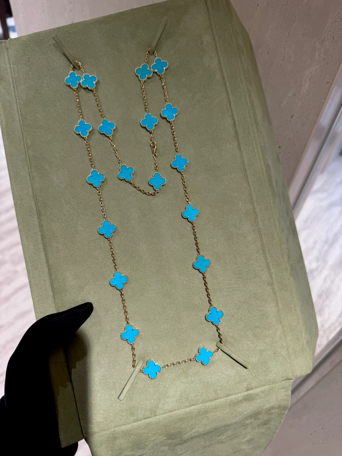 [⭐Reverie Jewels]CLOVER 20 MOTIFS TURQUOISE GOLD