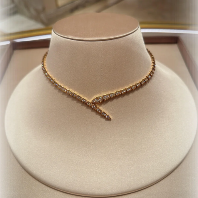 [⭐Reverie Jewels]NEW！SERPENT DIAMOND NECKLACE
