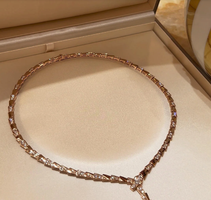 [⭐Reverie Jewels]NEW！SERPENT DIAMOND NECKLACE