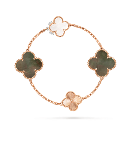 [⭐Reverie Jewels]DETACHABLE CLOVER 15(11+4) FLOWER SILVER NECKLACE SET
