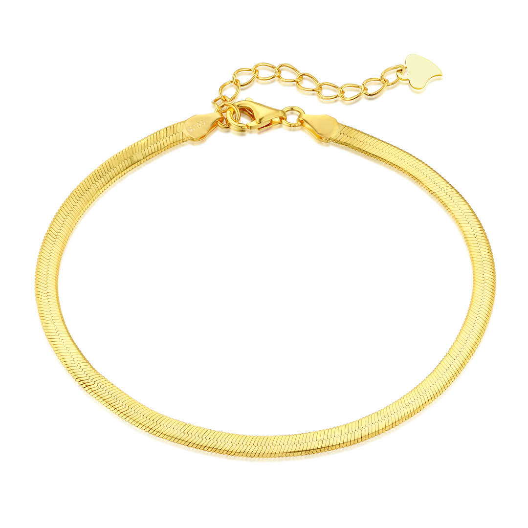 [Reverie Jewels]Flat Snake Bone Chain Blade Necklace