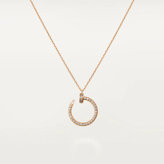 [⭐Reverie Jewels]JUSTE NECKLACE PINK GOLD DIAMONDS