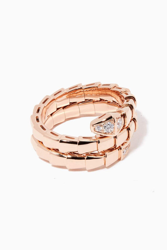 [⭐Reverie Jewels]SERPENTS DOUBLE ROW DIAMOND RING