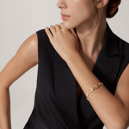 [⭐Reverie Jewels]PANTHERE HALF DIAMOND ON CHAIN BRACELET