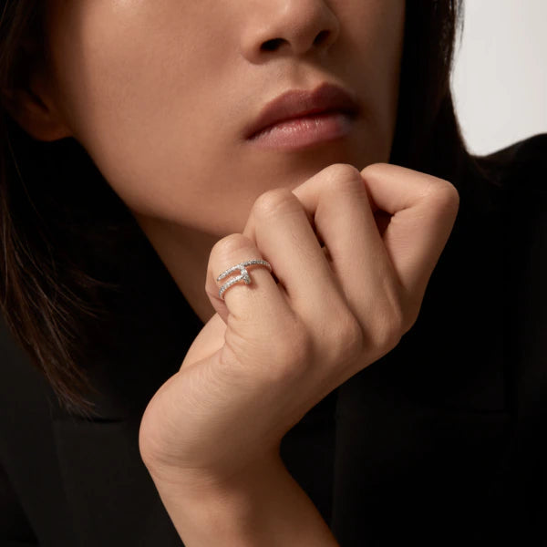 [⭐Reverie Jewels]JUSTE RING 1.8MM SILVER DIAMONDS