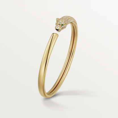 [⭐Reverie Jewels]PANTHERE HALF DIAMOND OPEN BRACELET