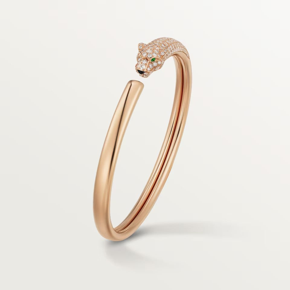 [⭐Reverie Jewels]PANTHERE HALF DIAMOND OPEN BRACELET