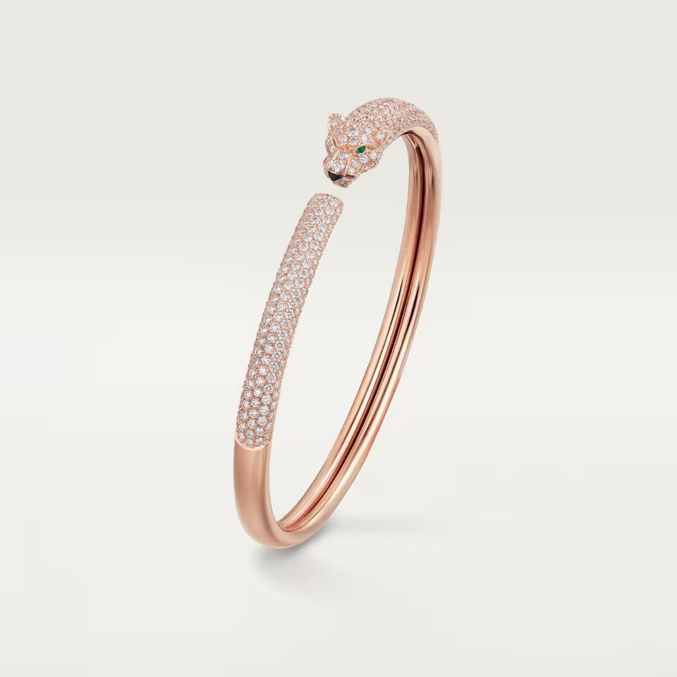[⭐Reverie Jewels]PANTHERE FULL DIAMOND OPEN BRACELET