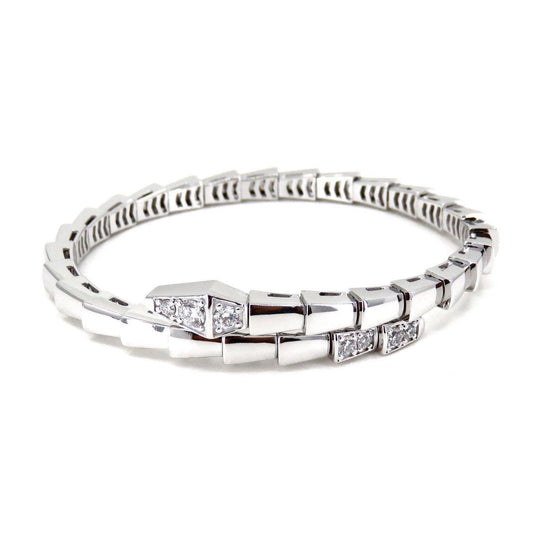 [⭐Reverie Jewels]SERPENTI BRACELET DIAMONDS SILVER