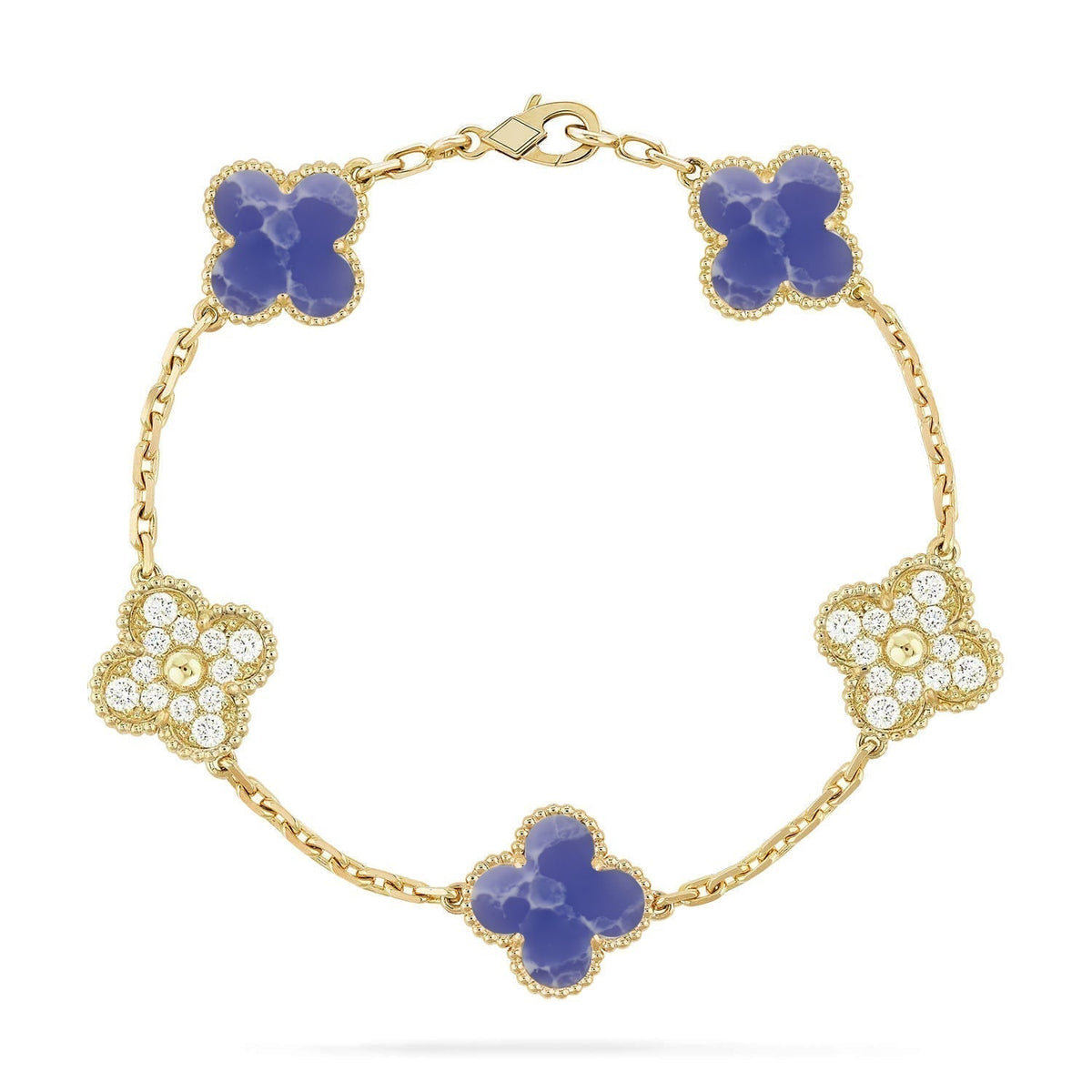[⭐Reverie Jewels]CLOVER 5 MOTIF BLUE VEINS BRACELET COLLECTION