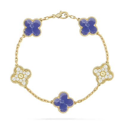 [⭐Reverie Jewels]CLOVER 5 MOTIF BLUE VEINS BRACELET COLLECTION